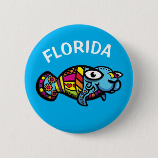 Florida Manatee 2 Inch Round Button
