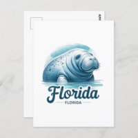Florida, Manatee, Postcrossing Postcard