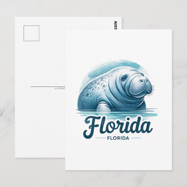 Florida, Manatee, Postcrossing Postcard (Front/Back)