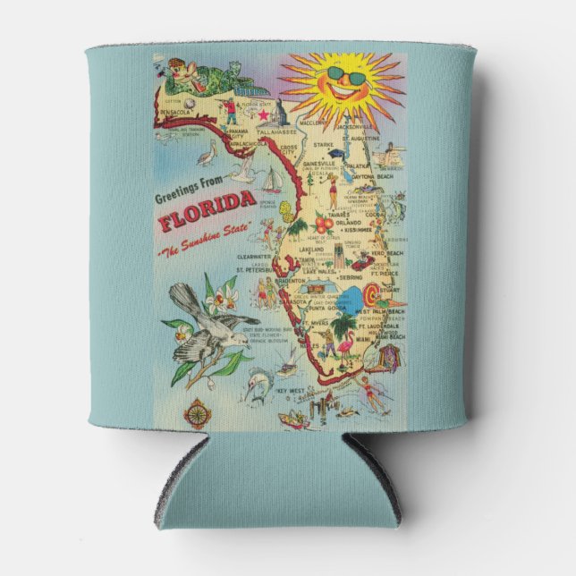 Florida Map  Can Cooler (Front)