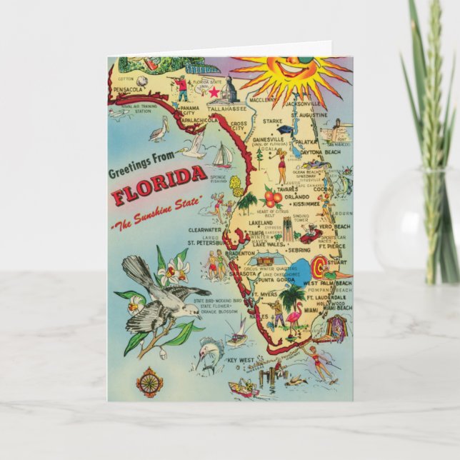 Florida Map - Father's Day Card (Front)