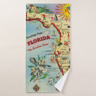 Florida Map Towel