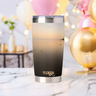 Florida Mirror Still Ocean Sunrise Natural Photo Insulated Tumbler