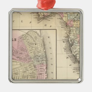 Florida, Mobile Metal Ornament