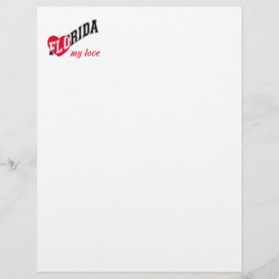 Florida my love letterhead