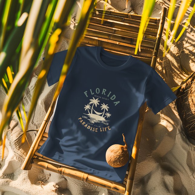Florida Ocean Spirit Long Beach Surf Club Paradise T-Shirt (paradise)