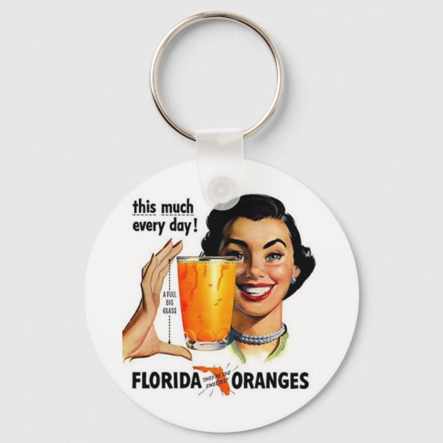 Florida Orange Juice Keychain (Front)