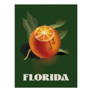 Florida Orange travel poster