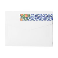 Florida Oranges Blue White Tile Wedding Shower