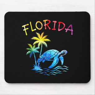 Florida palm tree sunset sea turtle tropical summe mouse pad