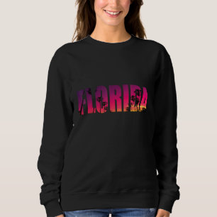 Florida Palm Trees Miami Beach Sunset Sweatshirt