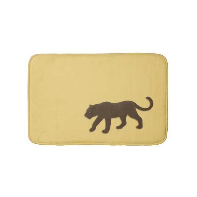 Florida Panther on Gold Bath Mat (Front)
