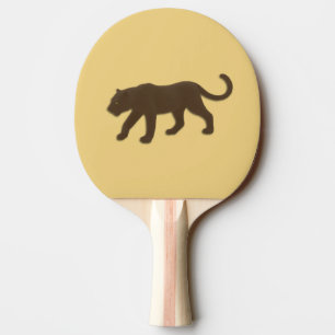 Florida Panther on Gold Ping Pong Paddle