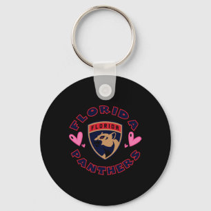 Florida Panthers Valentine Hearts Nhl Officially L Keychain