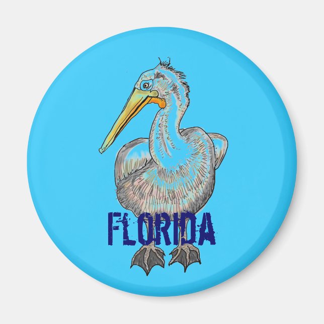 Florida Pelican magnet (Front)