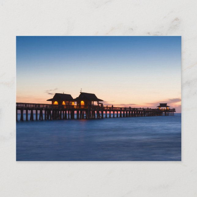 Florida - Pier of Naples at twilight postcard (Front)