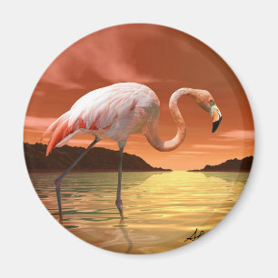 Florida Pink Flamingo Magnet