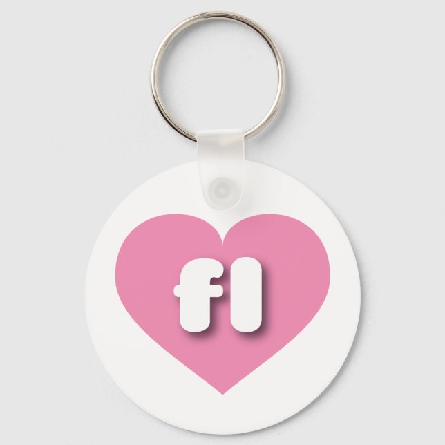 Florida pink heart - I love fl Keychain (Front)