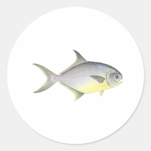 Florida Pompano Classic Round Sticker (Front)