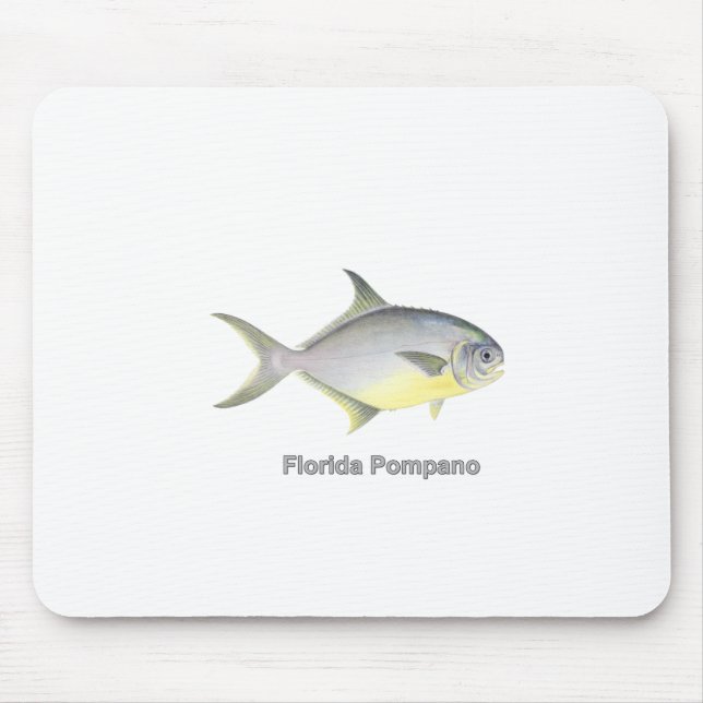 Florida Pompano (titled) Mouse Pad (Front)