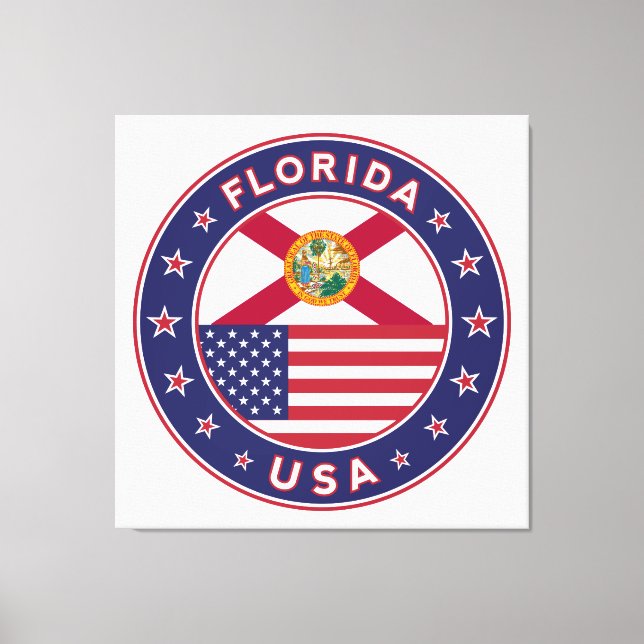 Florida, poster, canvas, squared, big, canvas print (Front)
