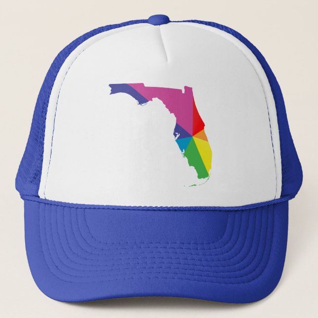 florida pride. angled. trucker hat (Front)