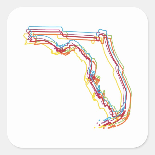 florida pride blur square sticker (Front)