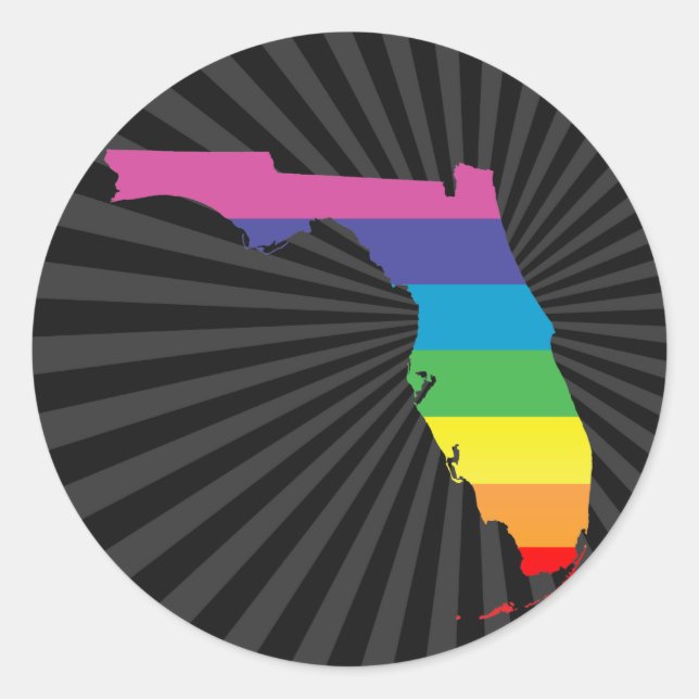 florida pride. classic round sticker (Front)