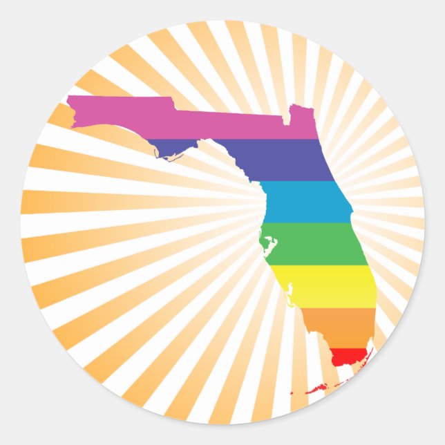 florida pride. classic round sticker (Front)