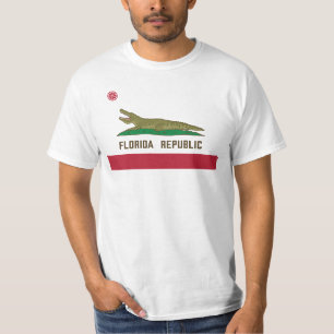 Florida Republic Alligator Flag Crocodile T-Shirt