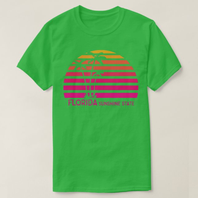 Florida Retro Colour Sunset  T-Shirt (Design Front)