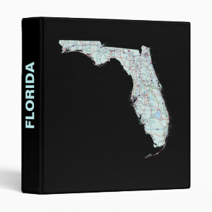 Florida Road Map Avery Binder