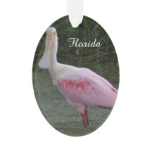 Florida Roseate Spoonbill Christmas Ornament
