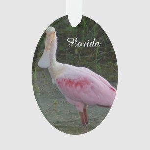 Florida Roseate Spoonbill Christmas Ornament