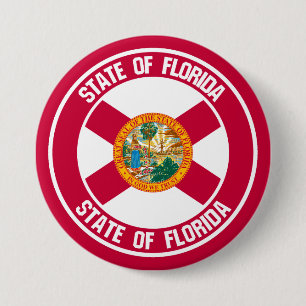 Florida Round Emblem 3 Inch Round Button