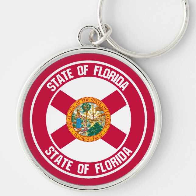 Florida Round Emblem Keychain (Front)