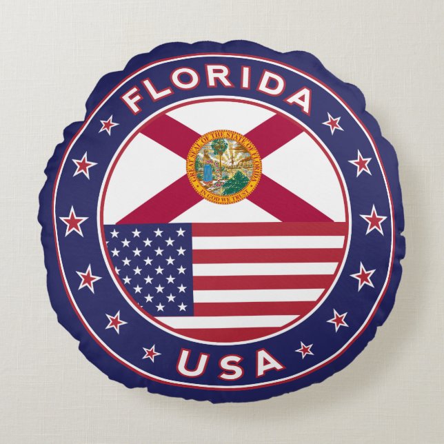 Florida Round Pillow (Front)