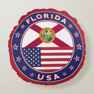 Florida Round Pillow