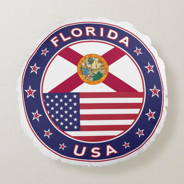 Florida Round Pillow (Front)