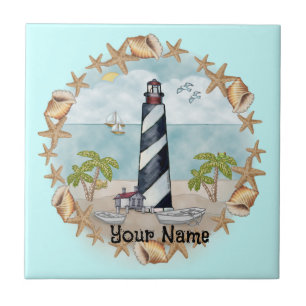 Florida Shells Lighthouse Tile