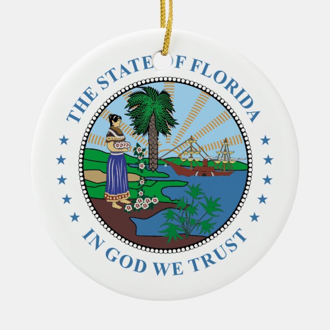 Florida sign ceramic ornament (Front)