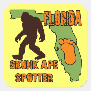 Florida Skunk Ape Spotter Square Sticker