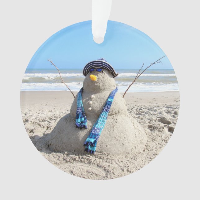 Florida Snowman - Acrylic Ornament (Front)