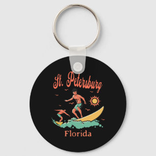 Florida St. Petersburg Fl Surfer Surfing Beach Fis Keychain
