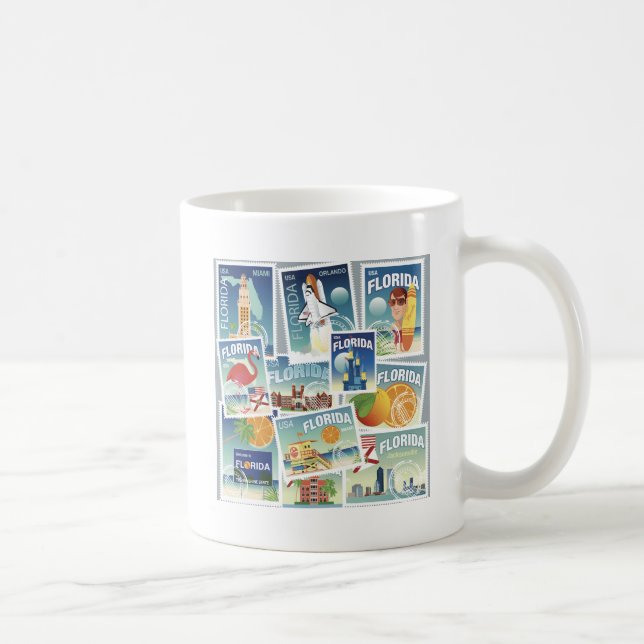 Florida Stamps Coffee Mug (Right)