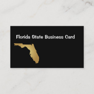 Florida State Business Card Metallic Gold