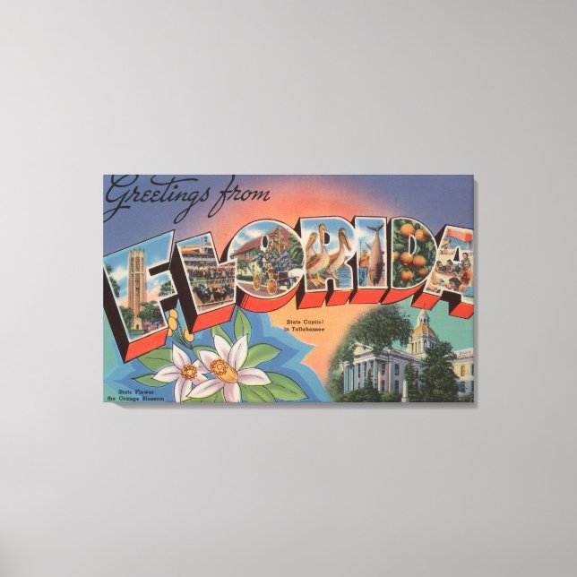 Florida (State Capital Scene) Canvas Print (Front)