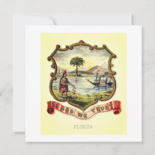 Florida state coat of arms (1876) invitation