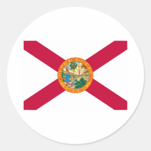Florida State Flag Design Classic Round Sticker