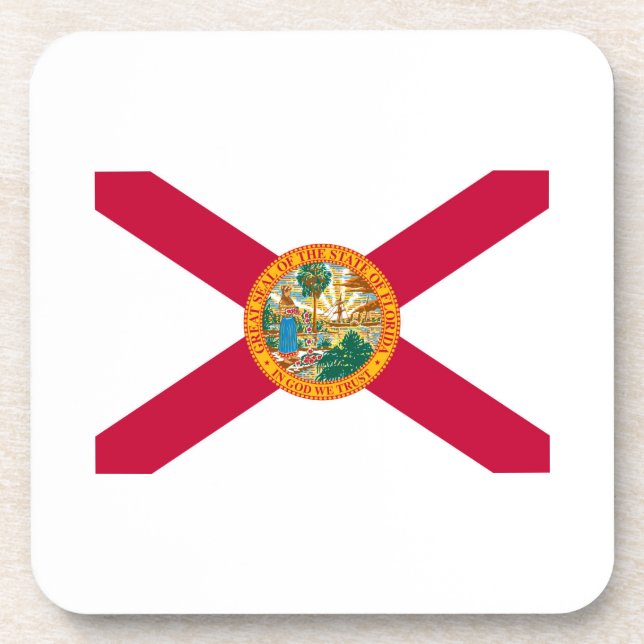 Florida State Flag Design Coaster (Front)